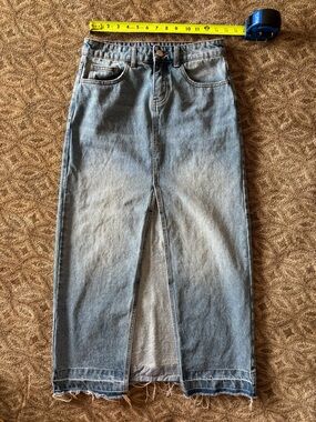 BDG urban outfitters Light Blue Denim Skirt with Front Slit
